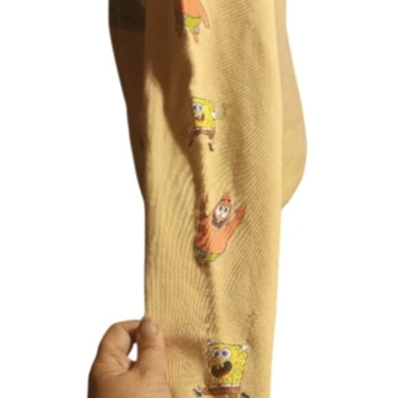 Nickelodeon Tan Hoodie Sweatshirt Spongebob Patrick Star Unisex Novelty Size S - Picture 3 of 5